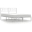 sengeramme med sengegavl 140x190 cm metal hvid