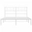 sengeramme med sengegavl 140x200 cm metal hvid