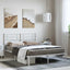 sengeramme med sengegavl 150x200 cm metal hvid