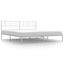 sengeramme med sengegavl 183x213 cm metal hvid