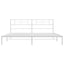 sengeramme med sengegavl 193x203 cm metal hvid