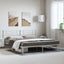sengeramme med sengegavl 193x203 cm metal hvid
