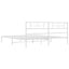 sengeramme med sengegavl 200x200 cm metal hvid