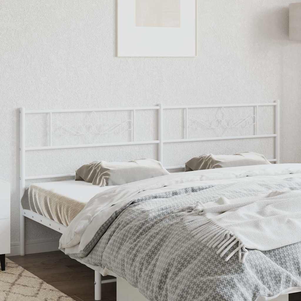 udskiftningsgavl 200 cm metal hvid