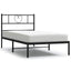 sengeramme med sengegavl 100x200 cm metal sort