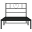 sengeramme med sengegavl 107x203 cm metal sort