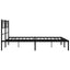 sengeramme med sengegavl 140x190 cm metal sort