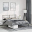 sengeramme med sengegavl 150x200 cm metal sort