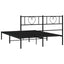 sengeramme med sengegavl 160x200 cm metal sort