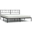 sengeramme med sengegavl 193x203 cm metal sort