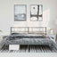 sengeramme med sengegavl 193x203 cm metal sort