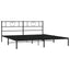 sengeramme med sengegavl 200x200 cm metal sort