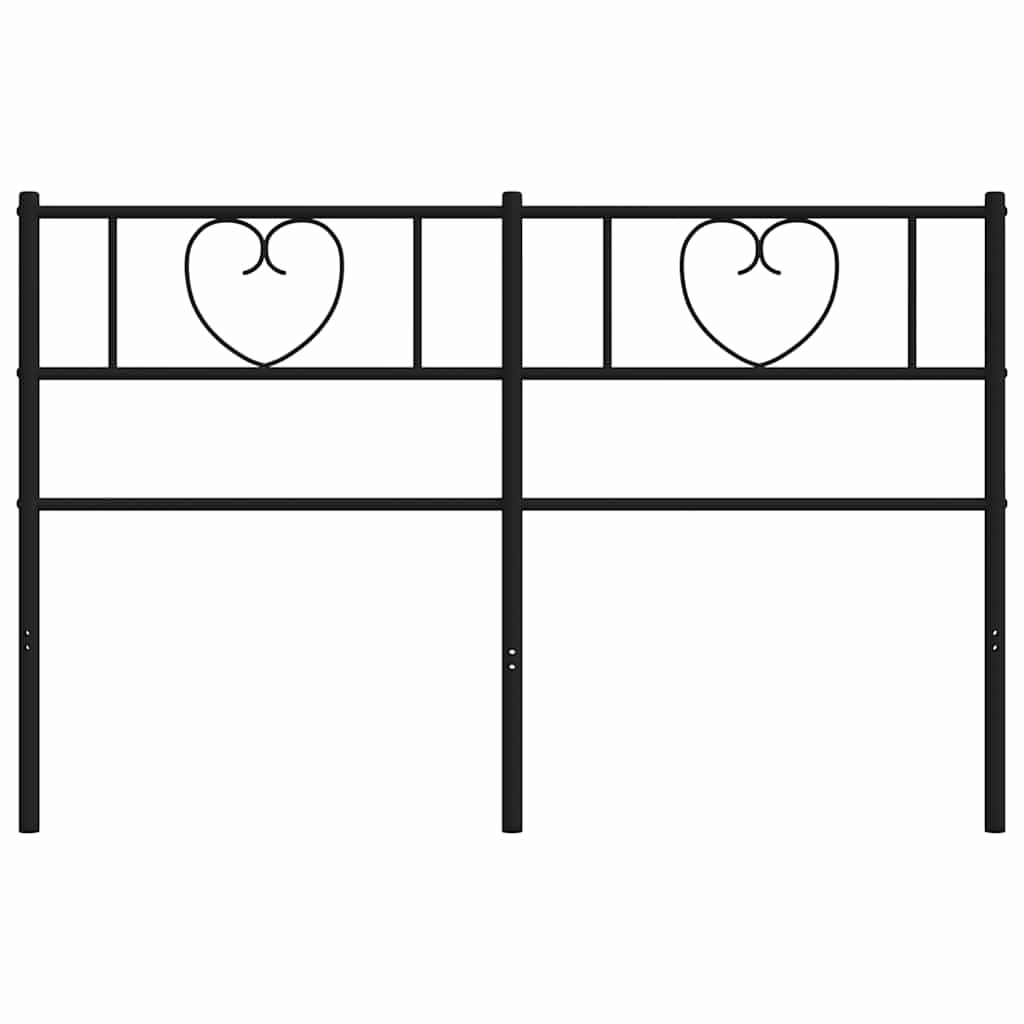 udskiftningsgavl 140 cm metal sort