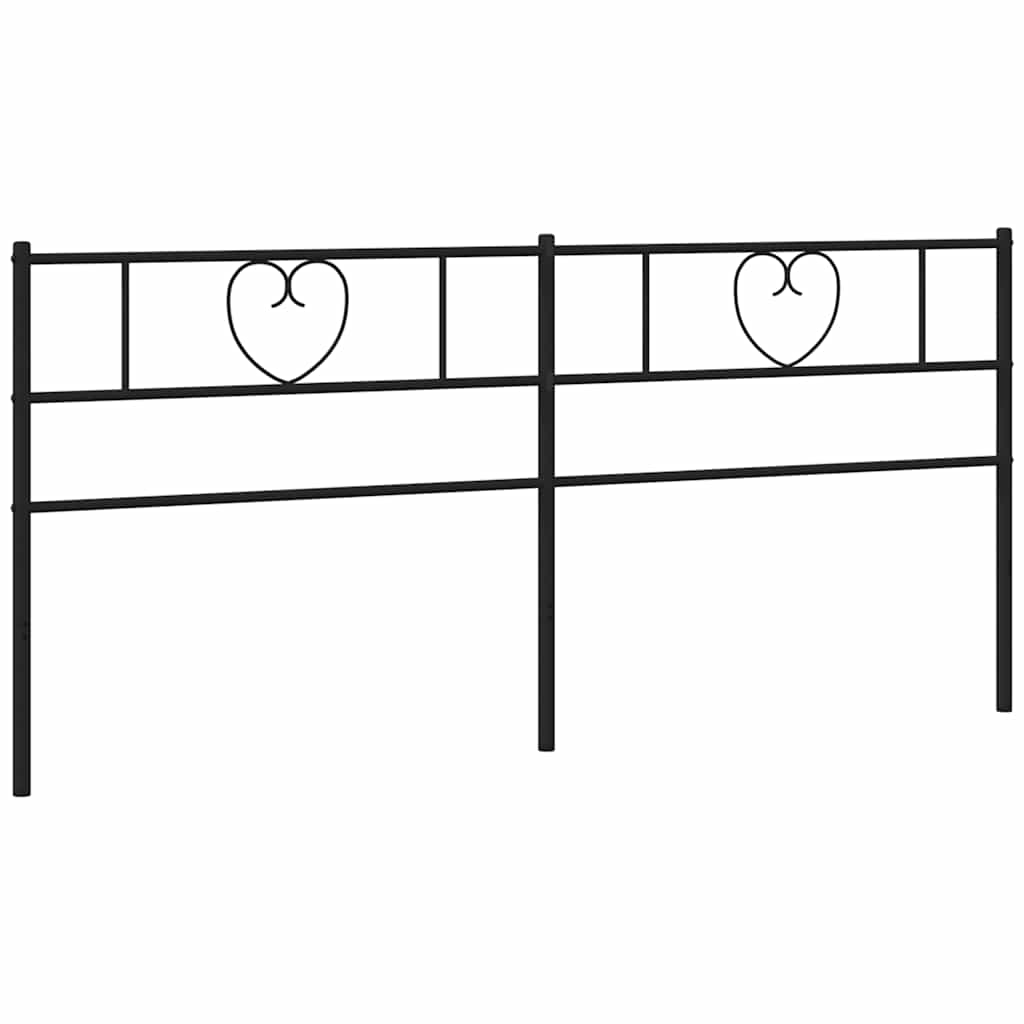 udskiftningsgavl 200 cm metal sort
