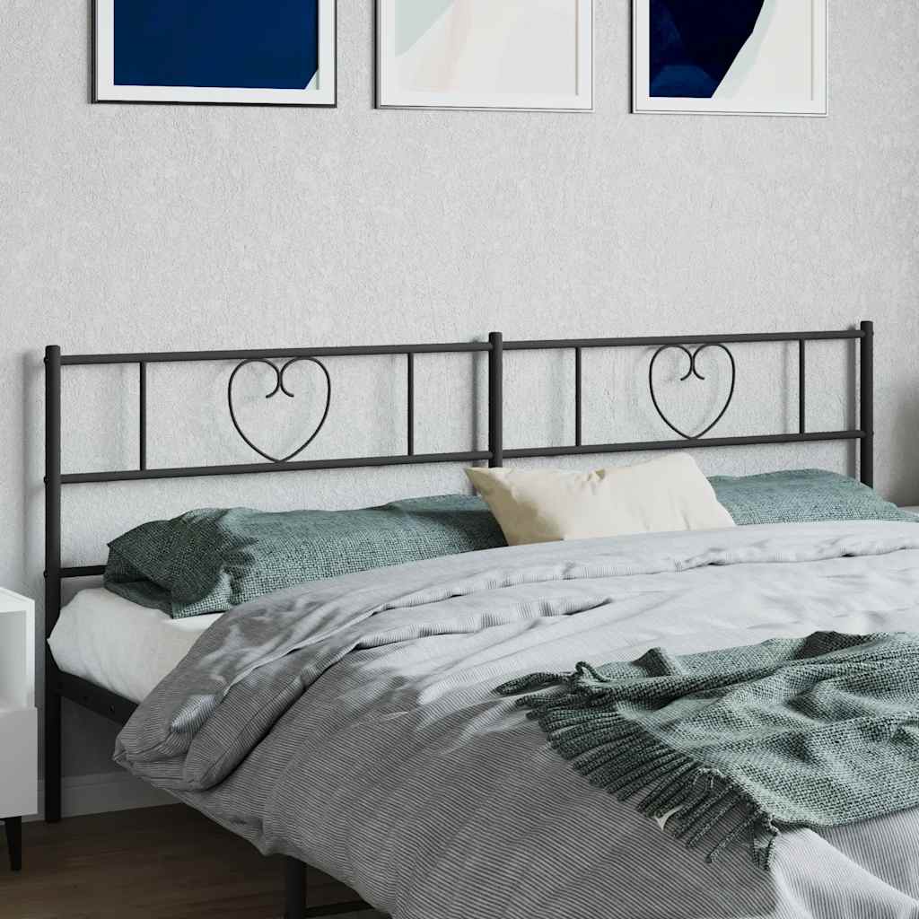 udskiftningsgavl 200 cm metal sort