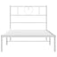 sengeramme med sengegavl 100x200 cm metal hvid