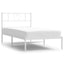 sengeramme med sengegavl 107x203 cm metal hvid