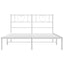 sengeramme med sengegavl 160x200 cm metal hvid