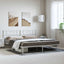 sengeramme med sengegavl 183x213 cm metal hvid