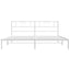sengeramme med sengegavl 193x203 cm metal hvid