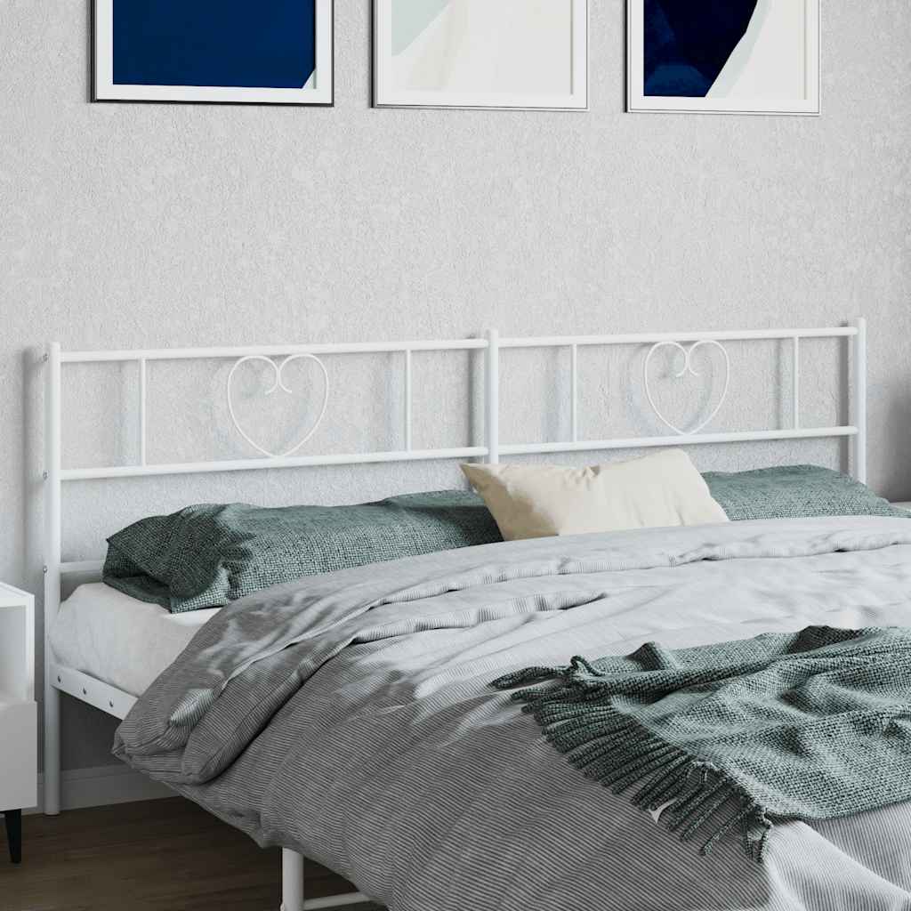 udskiftningsgavl 193 cm metal hvid