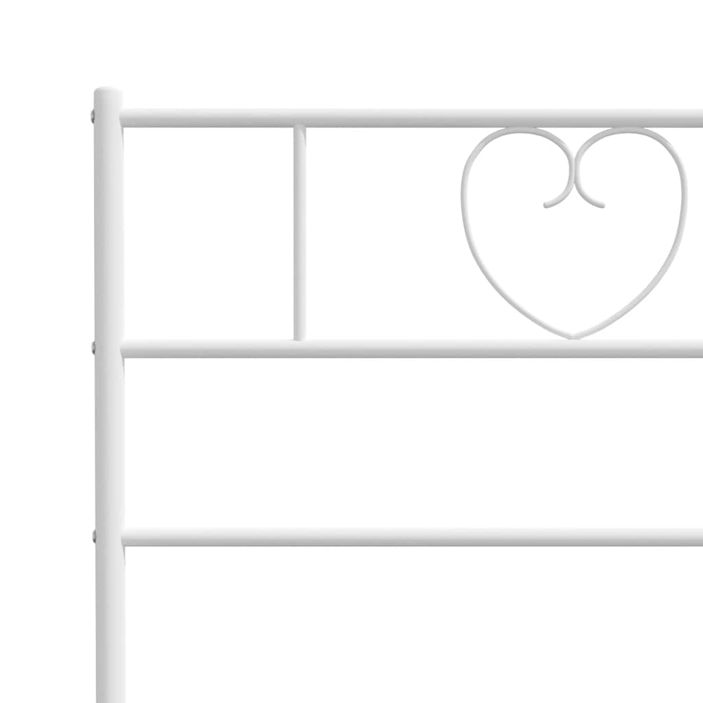 udskiftningsgavl 200 cm metal hvid