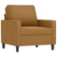sofastol med fodskammel 60 cm velour brun