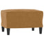 sofastol med fodskammel 60 cm velour brun