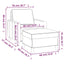 sofastol med fodskammel 60 cm velour brun