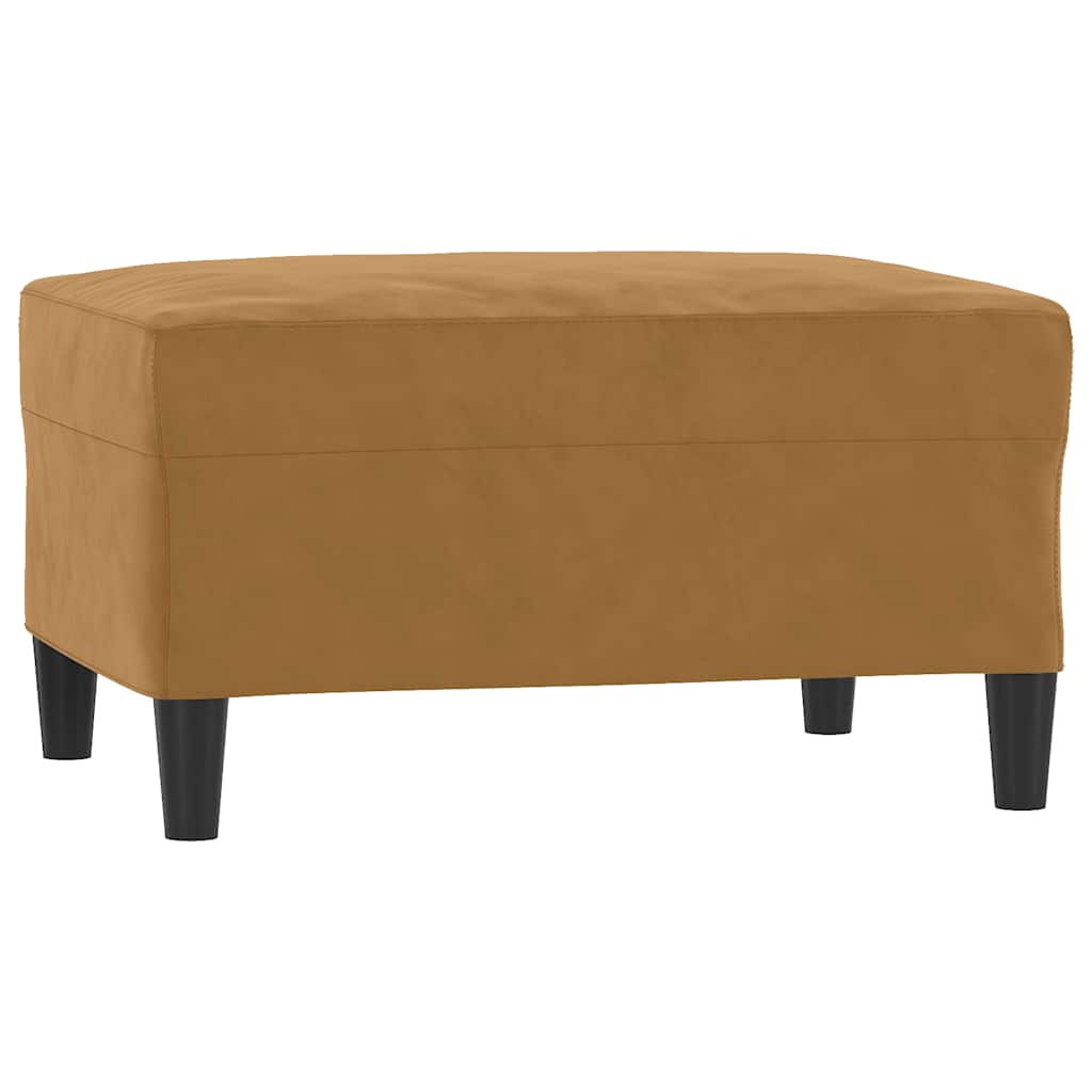 sofasæt 4 dele med hynder velour brun
