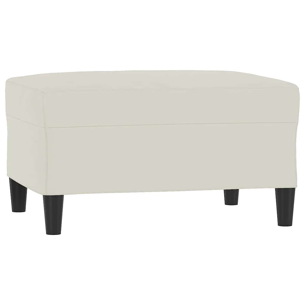 sofasæt 3 dele med hynder velour cremefarvet