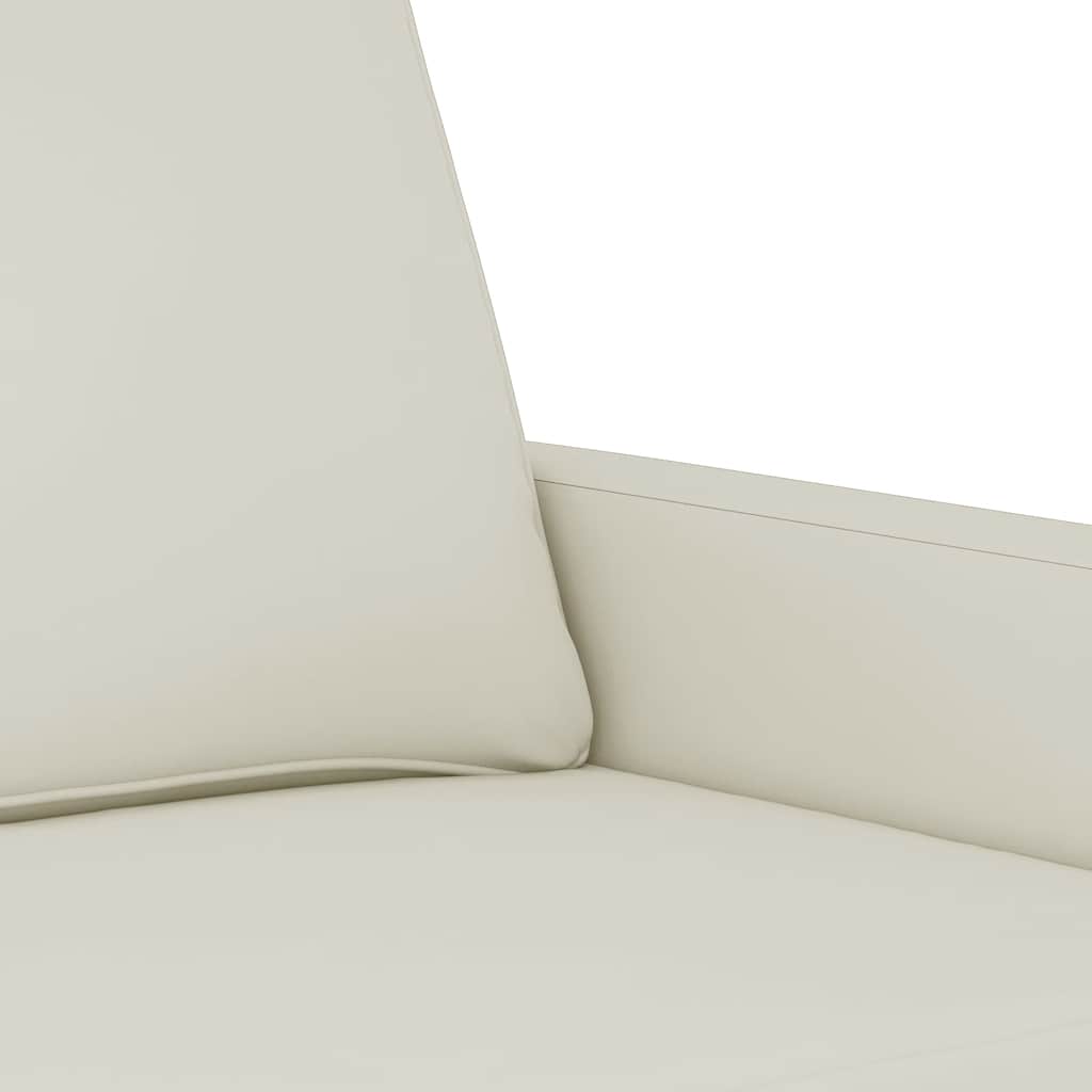 sofasæt 3 dele med hynder velour cremefarvet