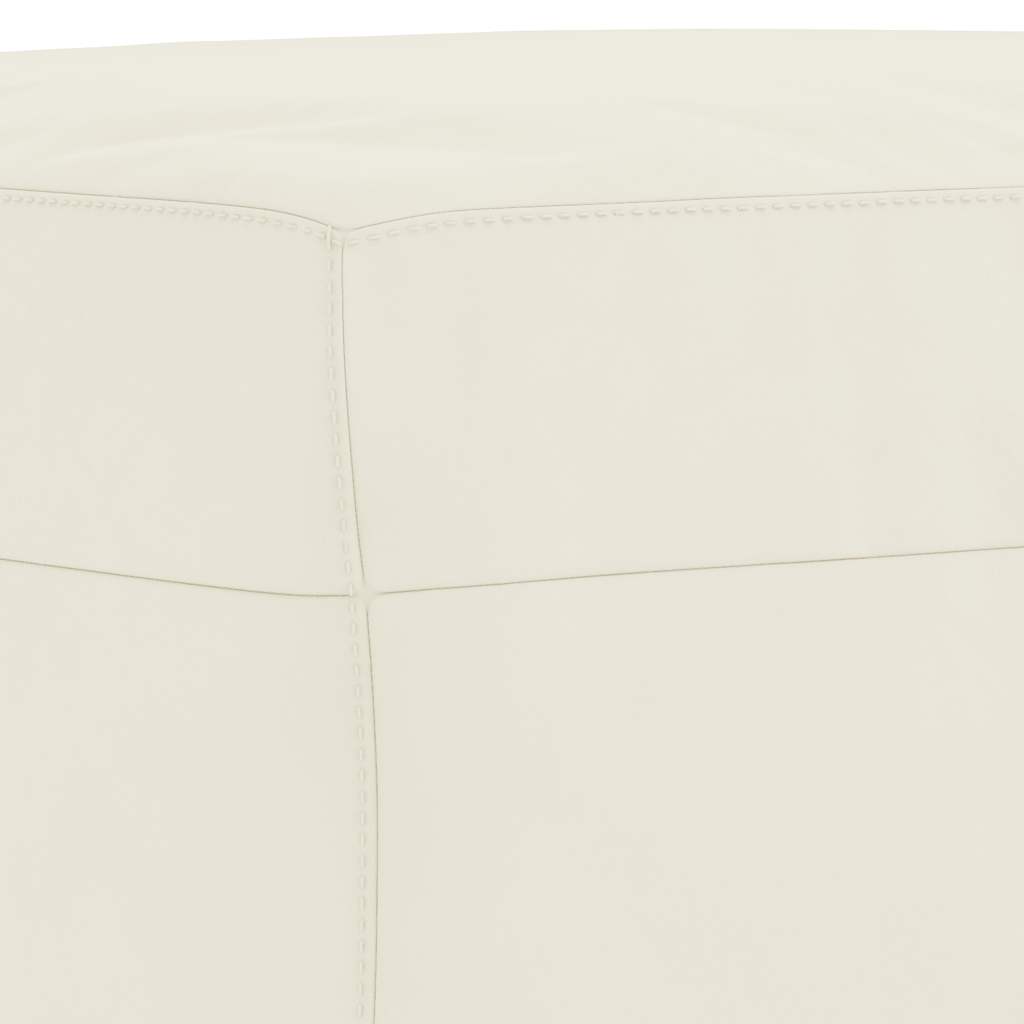 sofasæt 3 dele med hynder velour cremefarvet