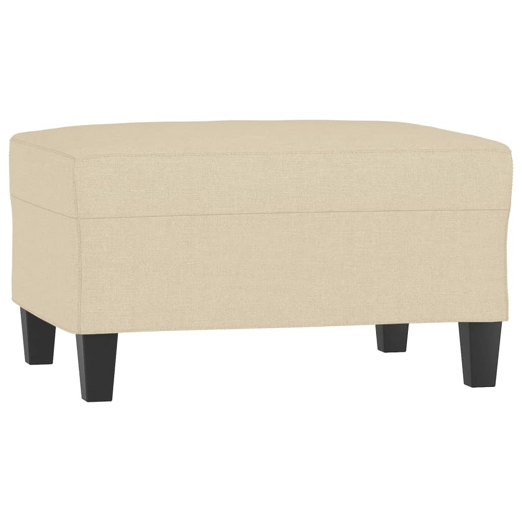 sofasæt 4 dele med puder stof cremefarvet