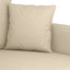 sofasæt 4 dele med puder stof cremefarvet