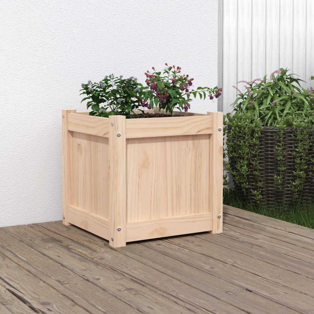 plantekasse 40x40x40 cm massivt fyrretræ