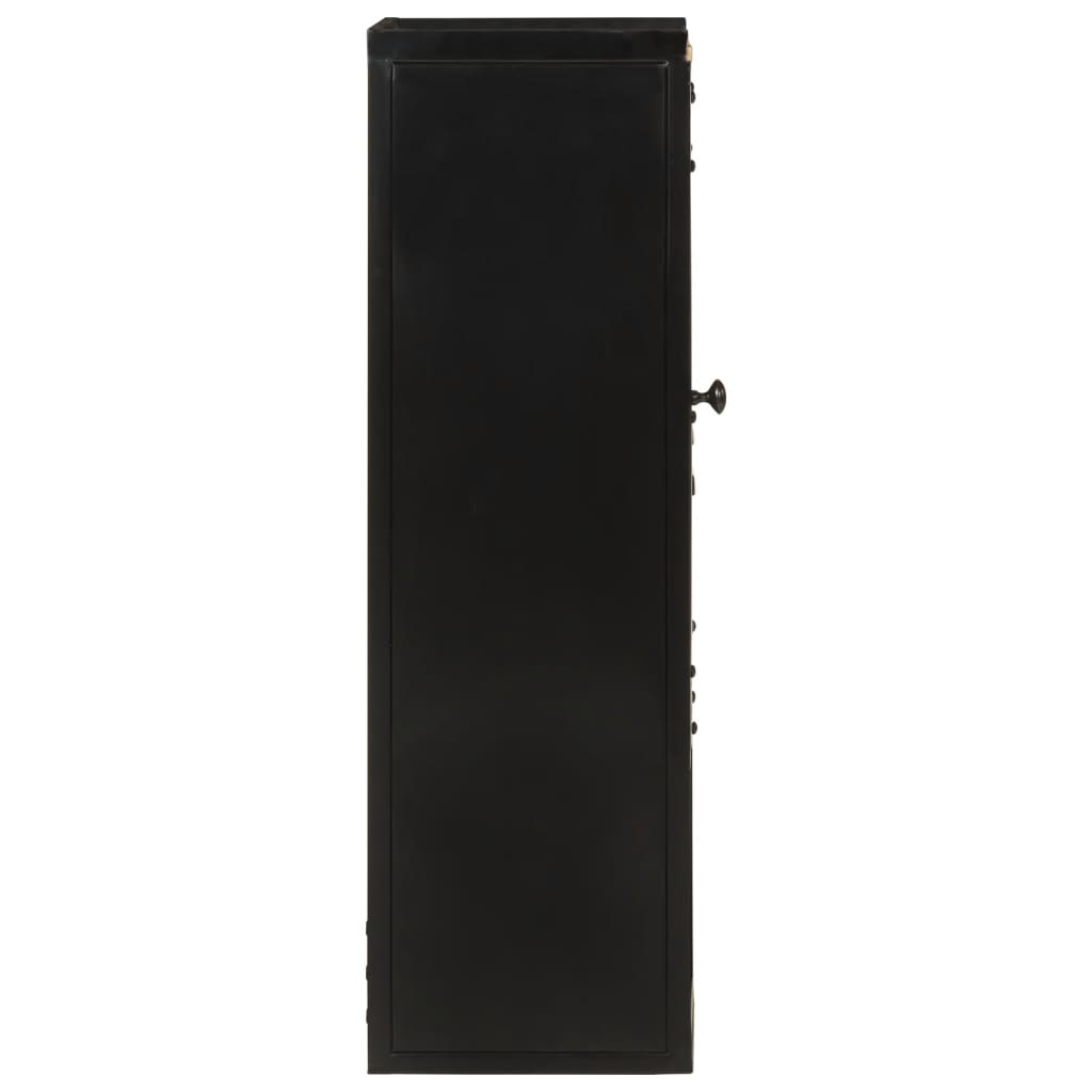 badeværelsesskab 40x27x90 cm jern og massivt mangotræ