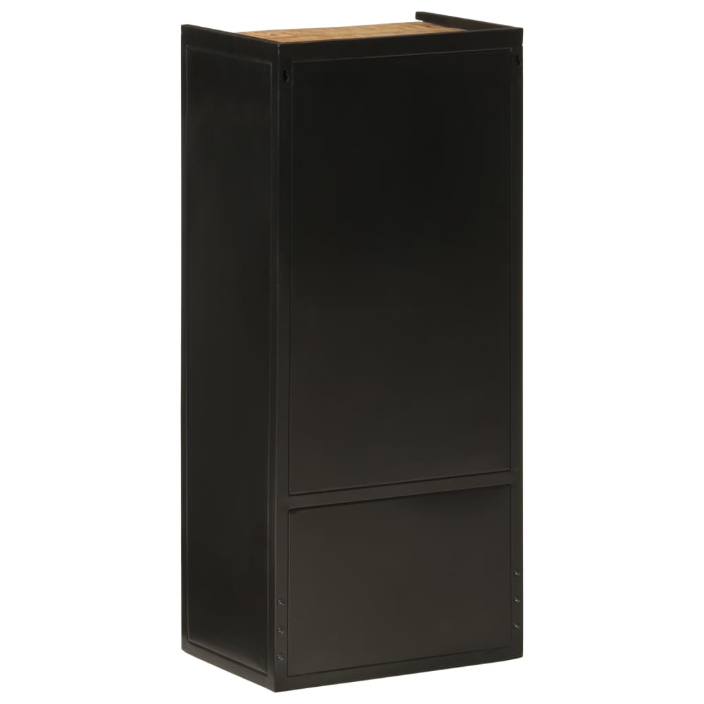 badeværelsesskab 40x27x90 cm jern og massivt mangotræ