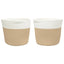 opbevaringskurve 2 stk. Ø24x18 cm bomuld beige og hvid