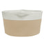 opbevaringskurv Ø40x25 cm bomuld beige og hvid