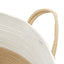 opbevaringskurv Ø38x46 cm bomuld beige og hvid