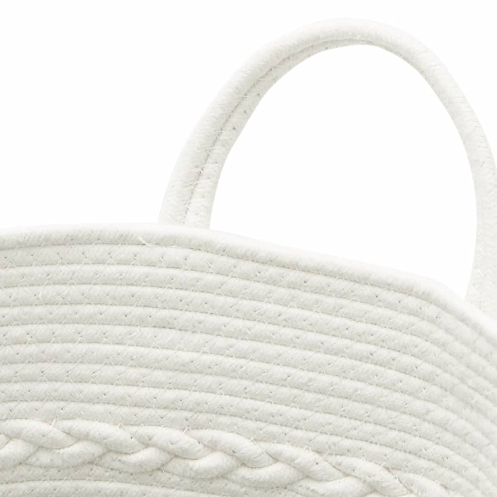 opbevaringskurv Ø43x38 cm bomuld grå og hvid
