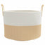 opbevaringskurv Ø51x33 cm bomuld beige og hvid