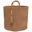 opbevaringskurv Ø40x35 cm bomuld brun