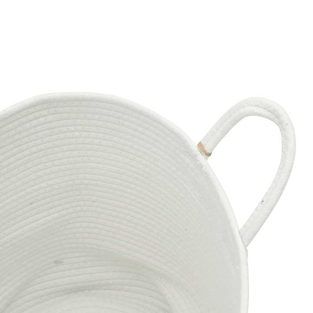 opbevaringskurv Ø40x35 cm bomuld hvid