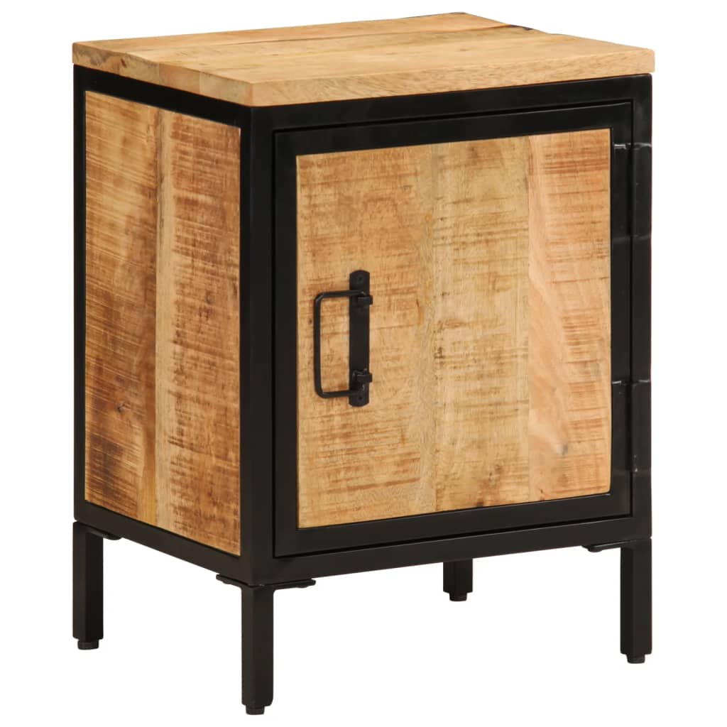 sengebord 40x30x52,5 cm massivt ru mangotræ billede