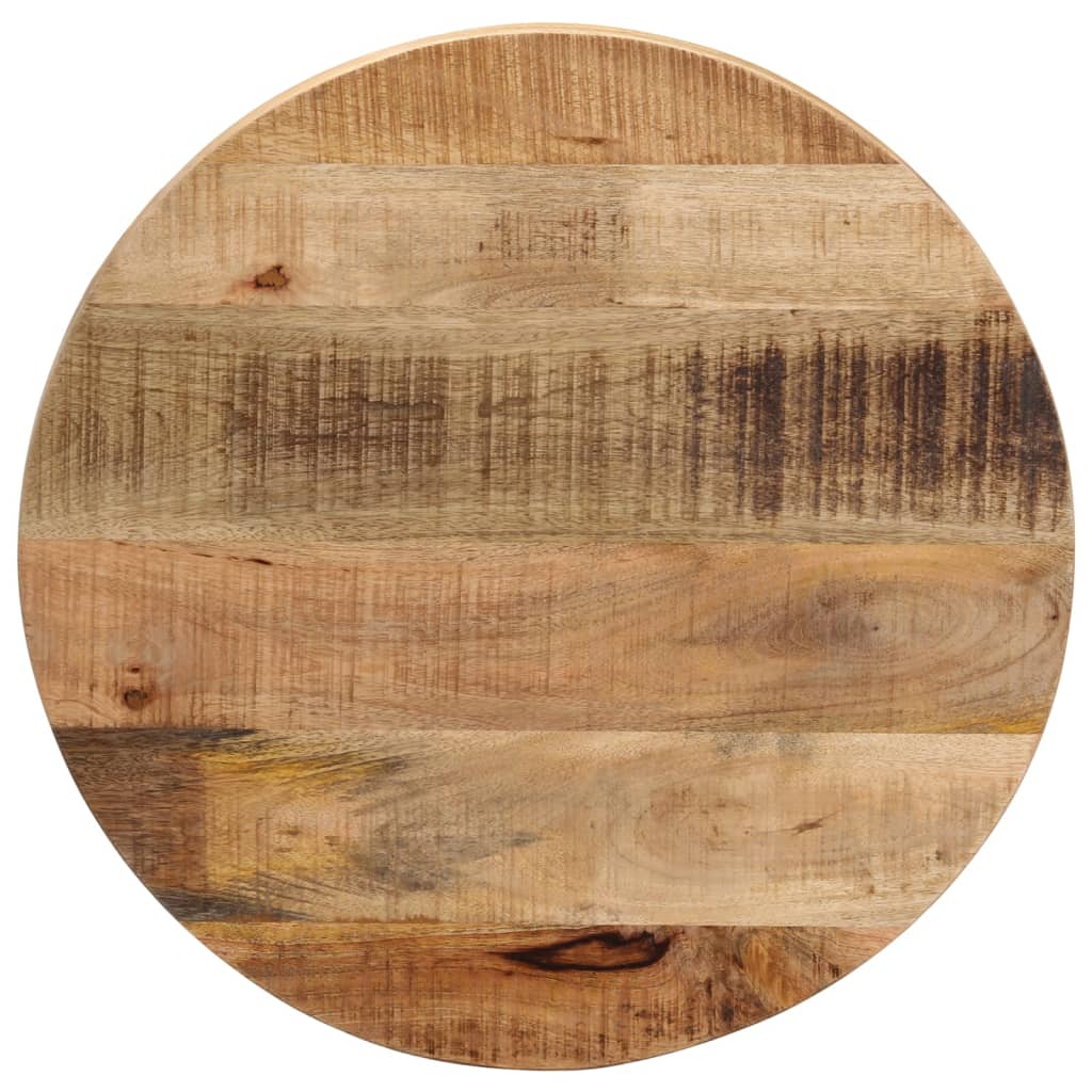 bordplade Ø40x3,8 cm rund massivt ru mangotræ