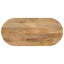 bordplade 110x50x2,5 cm oval massivt mangotræ