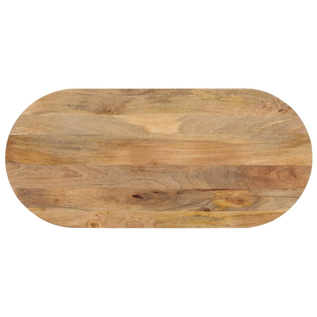 Bordplade Oval Massivt Mangotræ - Mangotræ (naturligt) / 110 X 50 cm / 25 Mm