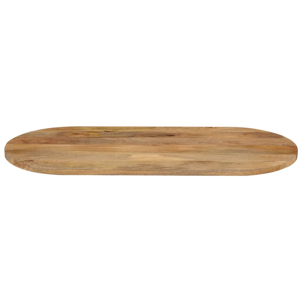 bordplade 110x50x2,5 cm oval massivt mangotræ